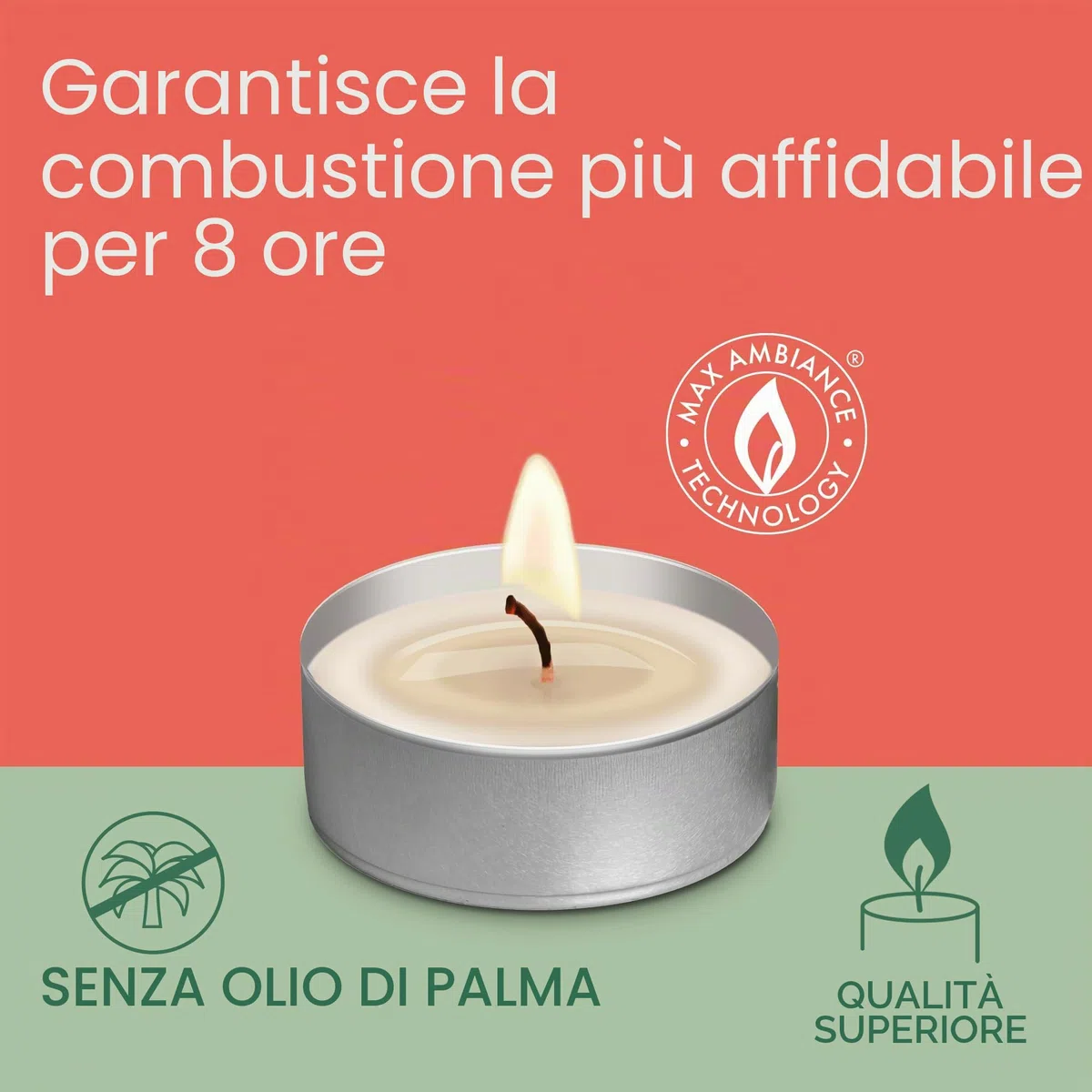 Bolsius - Confezione grande di lumini - 90 pezzi - 8 ore di combustione - Bianco - Lunghezza durata - Candele decorative domestiche - Senza olio di palma - Brucia pulita