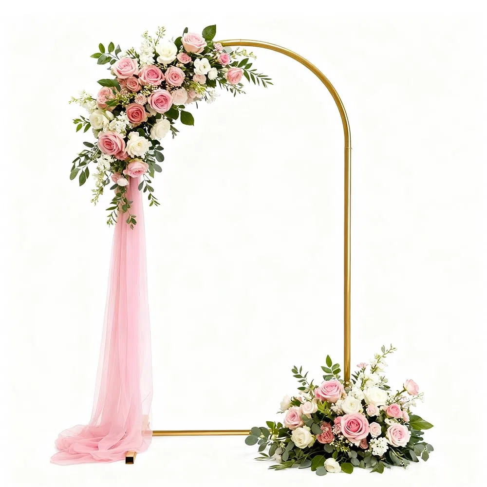 Arco per Matrimonio, 1 x 2 m Supporto per Arco di Palloncini per Matrimoni, Supporto per Arco di Matrimonio, in Metallo, per Feste di Compleanno, Cerimonie, Baby Shower, Lauree, Decorazioni