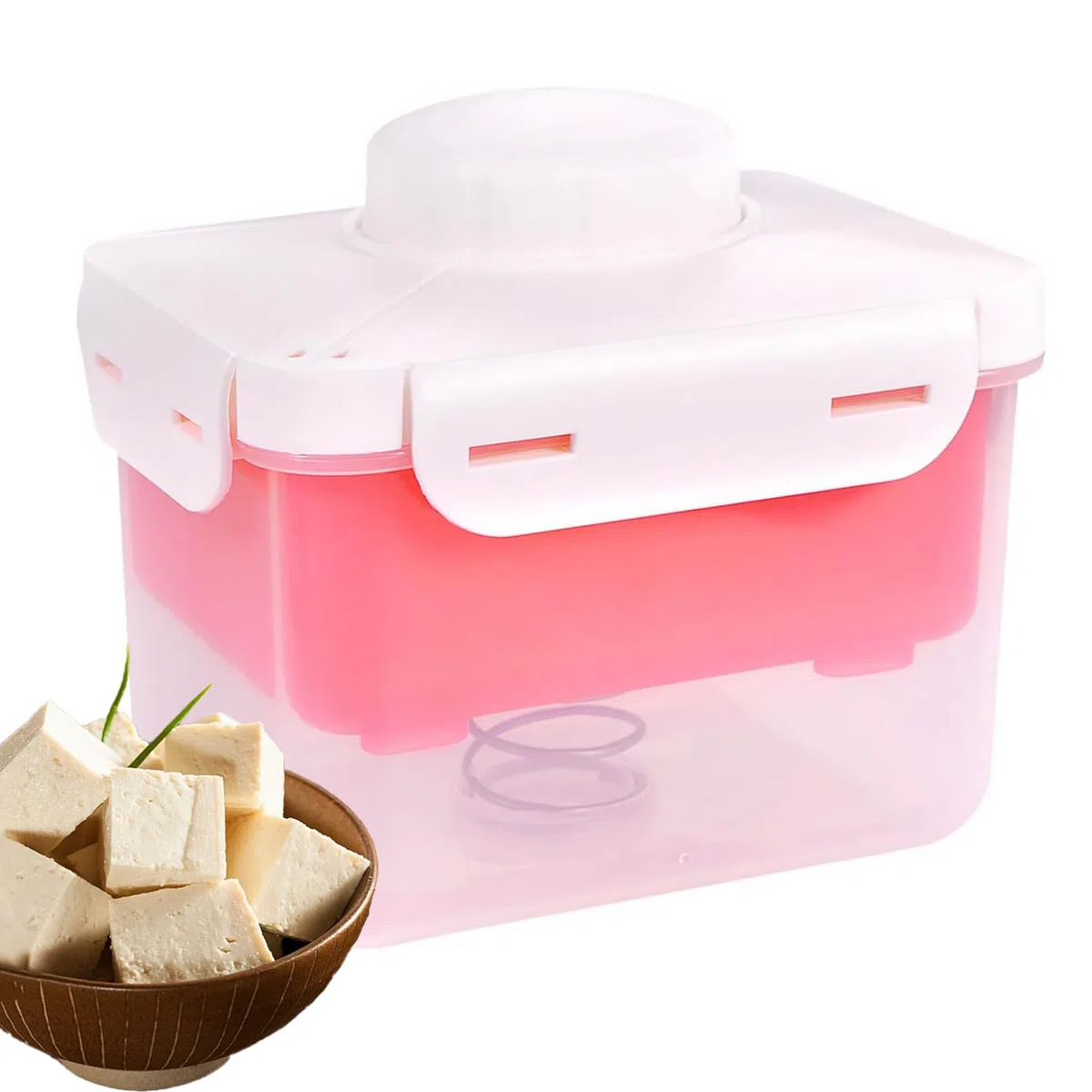 Pressa per tofu regolabile, per tutti i tipi di tofu e formaggio, rimuove facilmente l'acqua dal tofu setoso/rigido/extra duro, lavabile in lavastoviglie e senza BPA, eleva i tuoi piatti