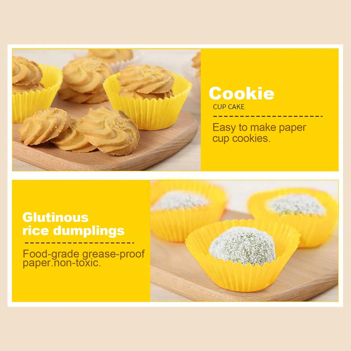 MIVAIUN 1000 Pz Pirottini Gialli per Cupcake, Muffin, Caramelle e Cioccolato - Carta Oleata