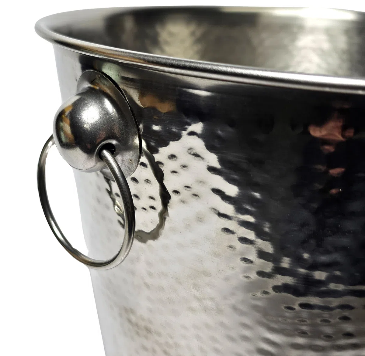 Bambelaa! Refrigeratore per Champagne in Acciaio Inox, Grande, a Doppia Parete, per Vino, Champagne, Colore Argento (Diametro Circa 20 cm)