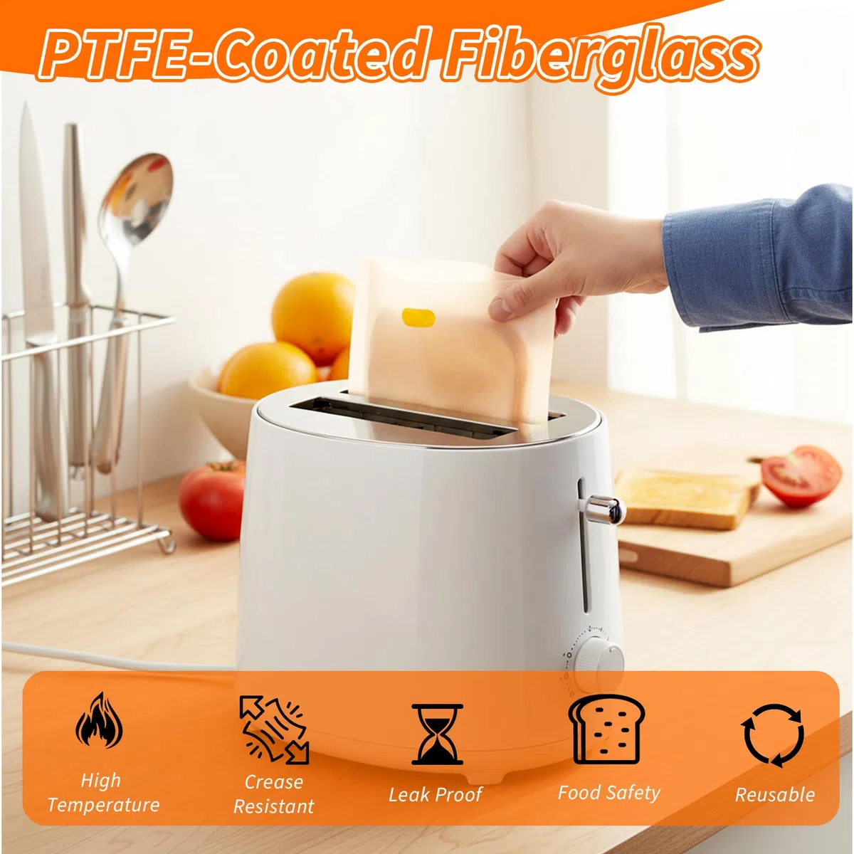 Nogeqi Confezione da 12 sacchetti riutilizzabili per tostapane, lavabili, antiaderenti, resistenti al calore, 3 misure, per tostapane di pollo, formaggio grigliato, tostapane, panini, snack