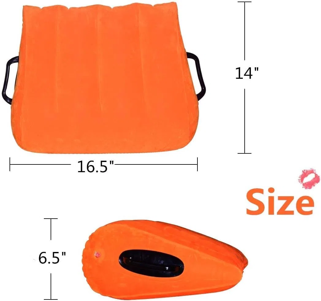 VAPAX Cuscino Angolare con Bracciolo per Supporto Profondo, Gonfiabile (Arancione)
