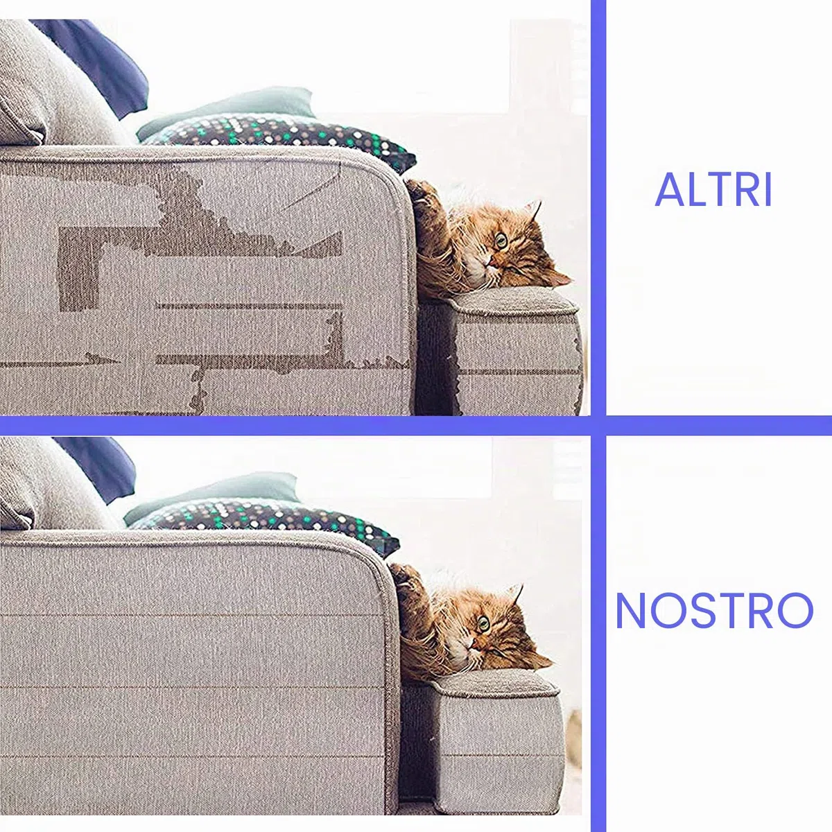 Nastro antigraffio per gatti, protezione antigraffio per porte da 6,35 cm x 10 m, autoadesivo su un lato, trasparente, per divani, porte, tavoli e mobili