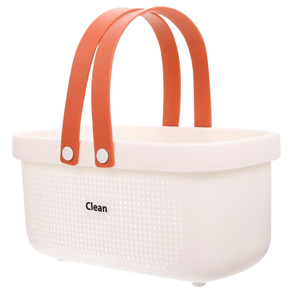 CRAFTHROU Cestino Portaoggetti Bagno Bianco Grande Capacità Fori di Drenaggio e Manico Portatile in Pp e Pvc per Bagno Portatile e Organizzazione Funzionale