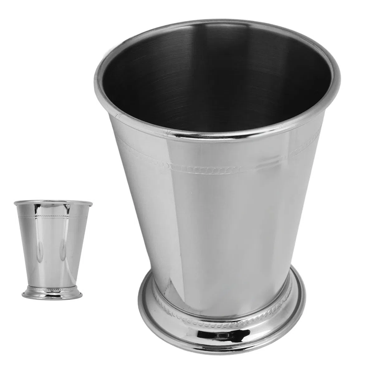 Martellato Mint Julep Cup, Pratico Julep Cup Ad Alta Stabilità per Bar (Argento classico)