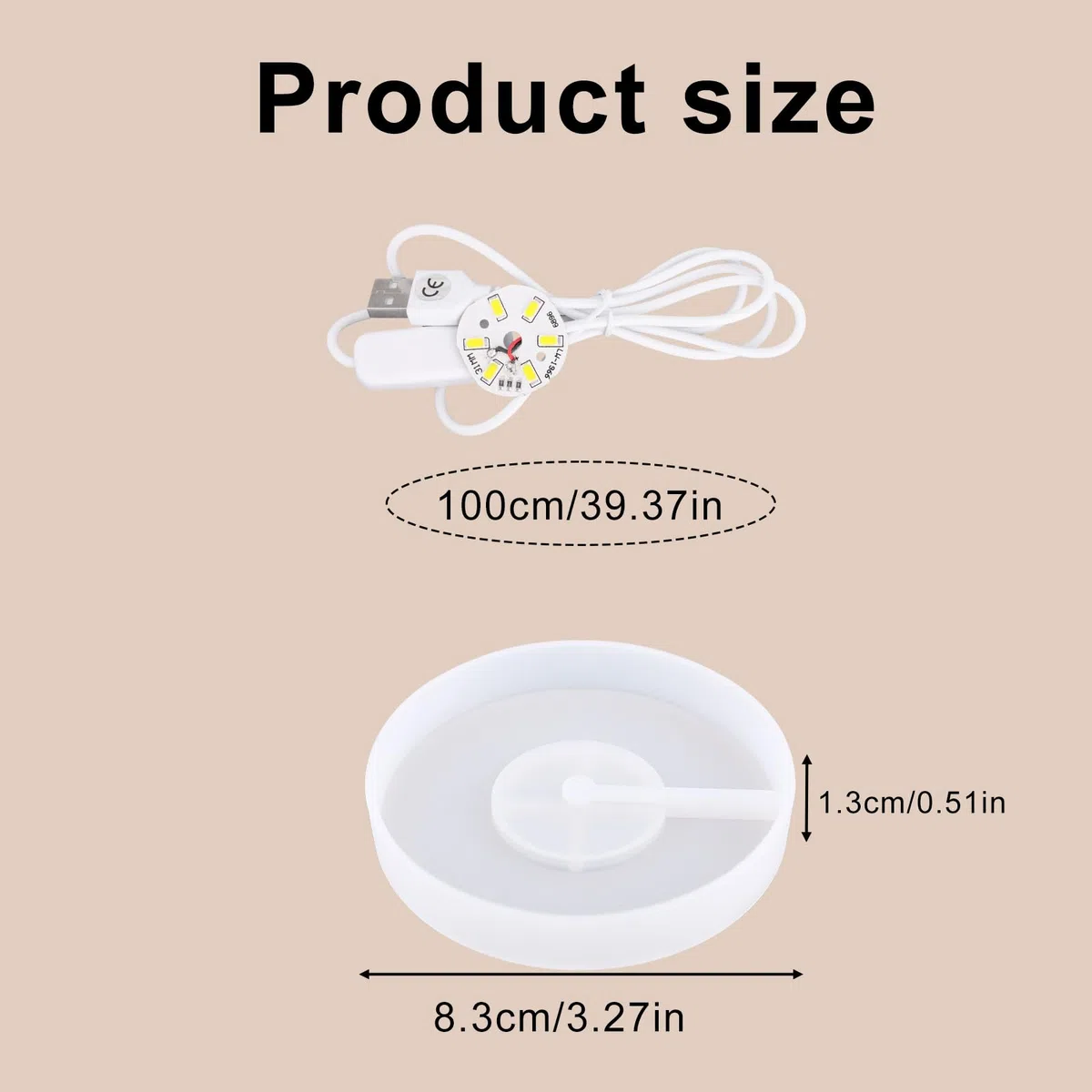 Stampo in Silicone Base Espositiva a LED Rotonda, Stampo Silicone Base Espositiva con 6 Luci LED Rotonde Plastica per Decorazioni Casa Resina Artistica in Vetro Cristallo Lampade Luminose
