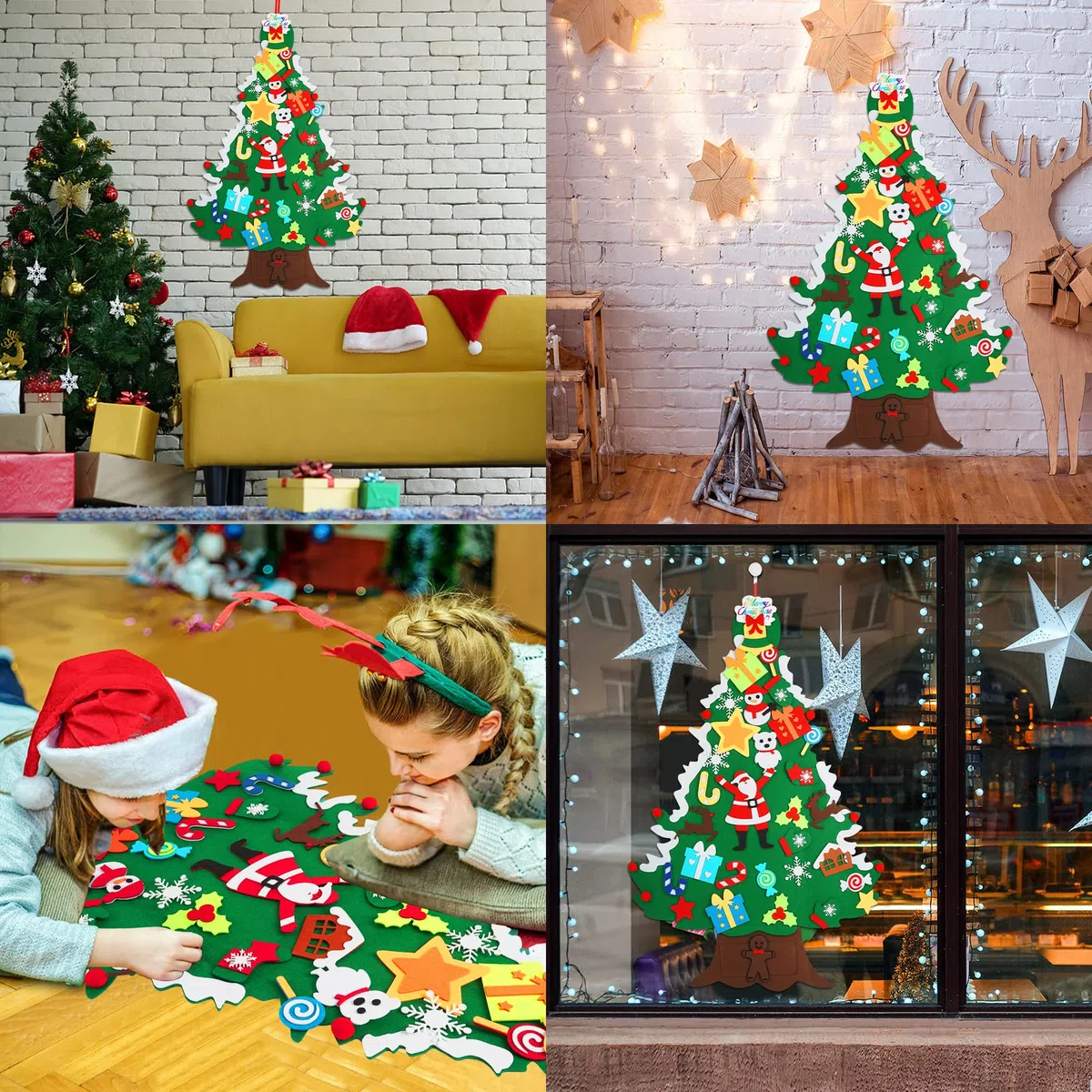 FIFlying Albero di Natale in feltro bambini