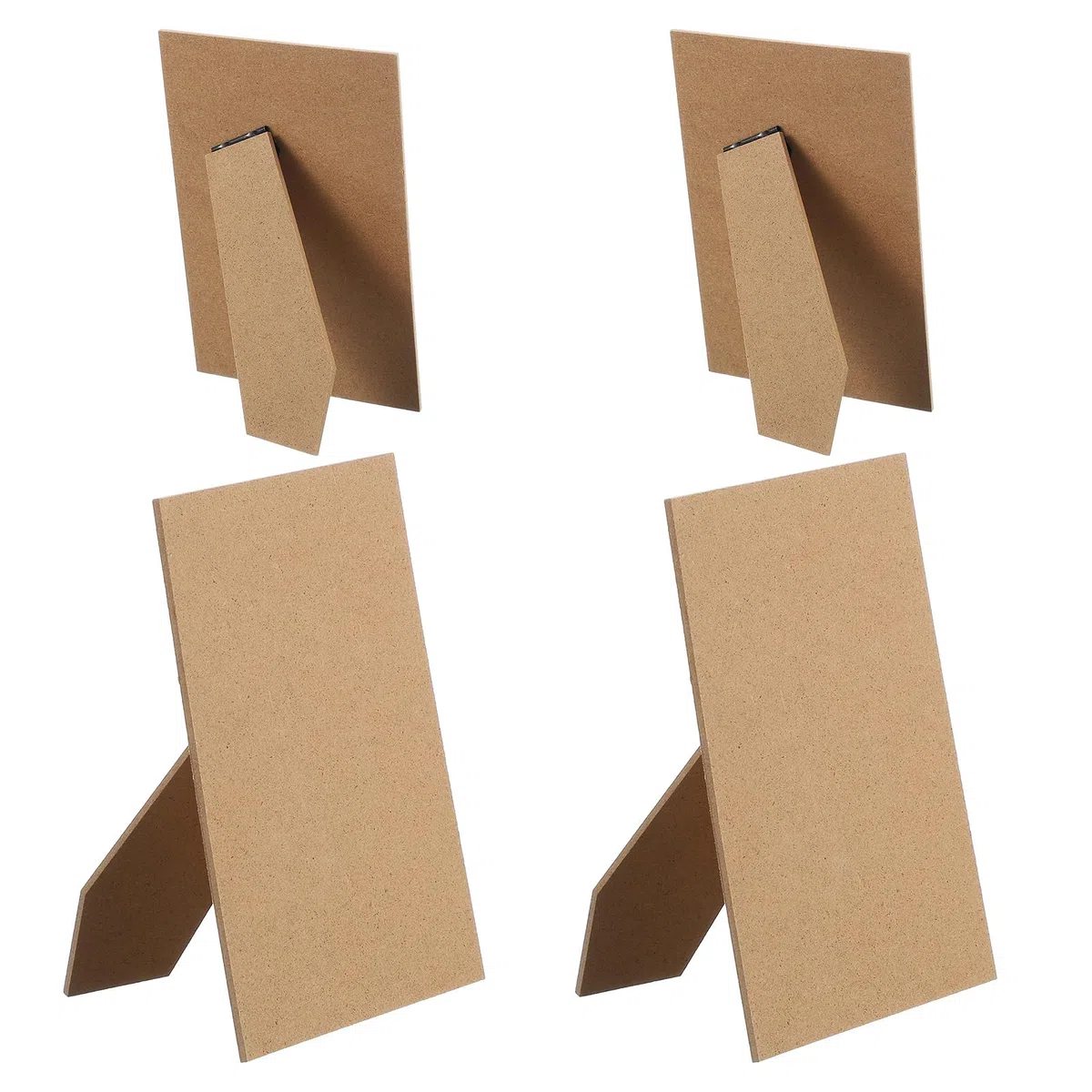 Cavalletto posteriore, supporto posteriore per foto, cornice di ricambio – adatto per (6 pollici fai da te Photo Board – Arte – piastrelle – parete – tavolo) 4 pezzi & legno naturale