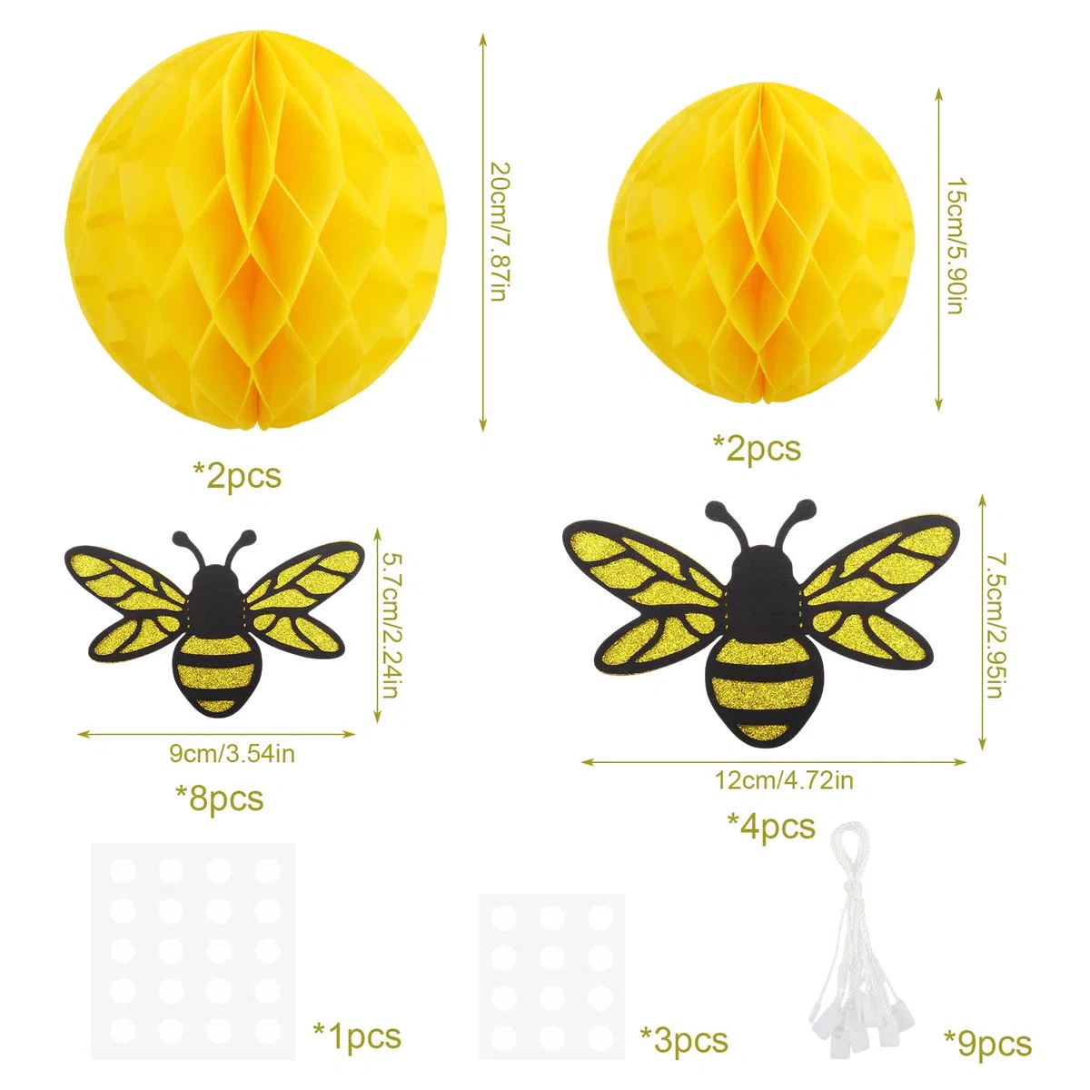 12 Pezzi Girasole Fiori Carta Crespa da Appendere Pompom et 12 Adesivi a Forma di ape Fiori di Carta per Compleanno Matrimoni Baby Shower Feste in Fiardino