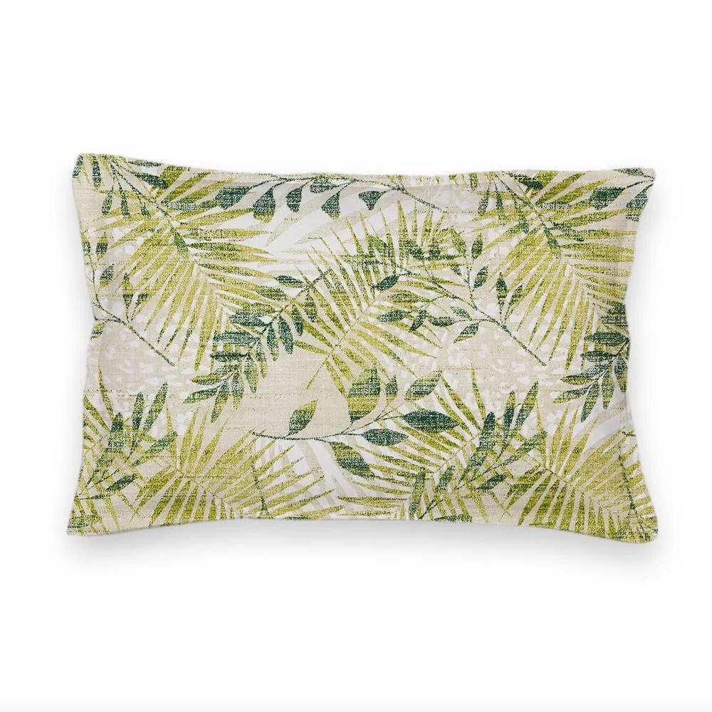 Kt KILOtela - Tessuto Canvas Stampato, Rivestire, Foderare, Divani, Tavolo, Sedia, Letto, Tende, Cuscini, Borse, 100 cm Lunghezza x 280 cm Altezza, Botanico, Foglie, Verde - 1 Metro