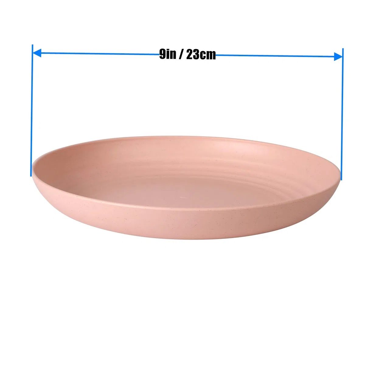 Servizio Piatti in Plastica Leggeri Grandi Indistruttibili per Cena Riutilizzabili e non Tossina Lavastoviglie e Forno a Microonde Sicuri e Sani per Bambini e Adulti (23cm 4 Pezzi)