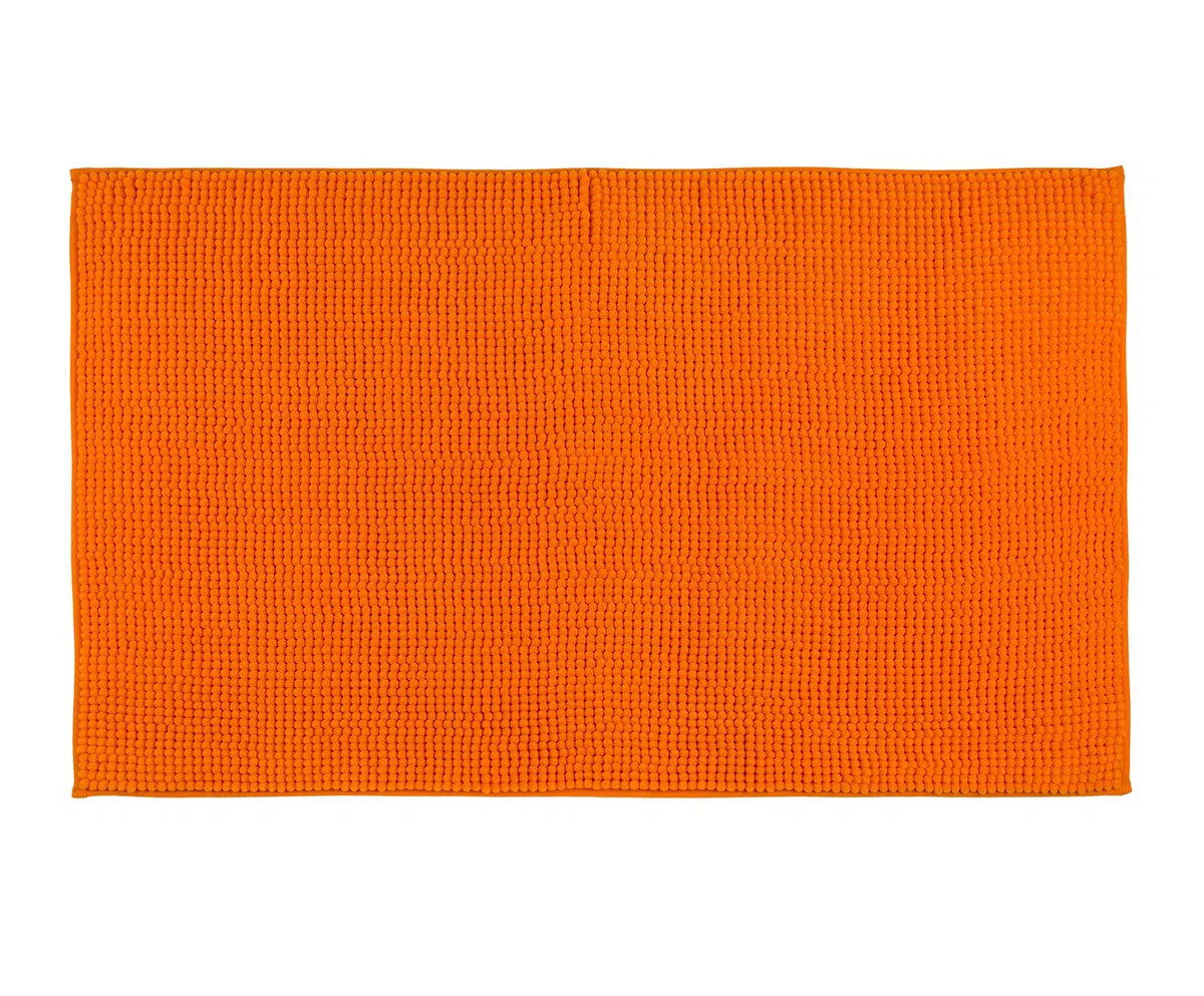 Gözze - Morbidissimo Tappetino da Bagno Antiscivolo, 100% Microfibra, 50 x 70 cm - Arancione