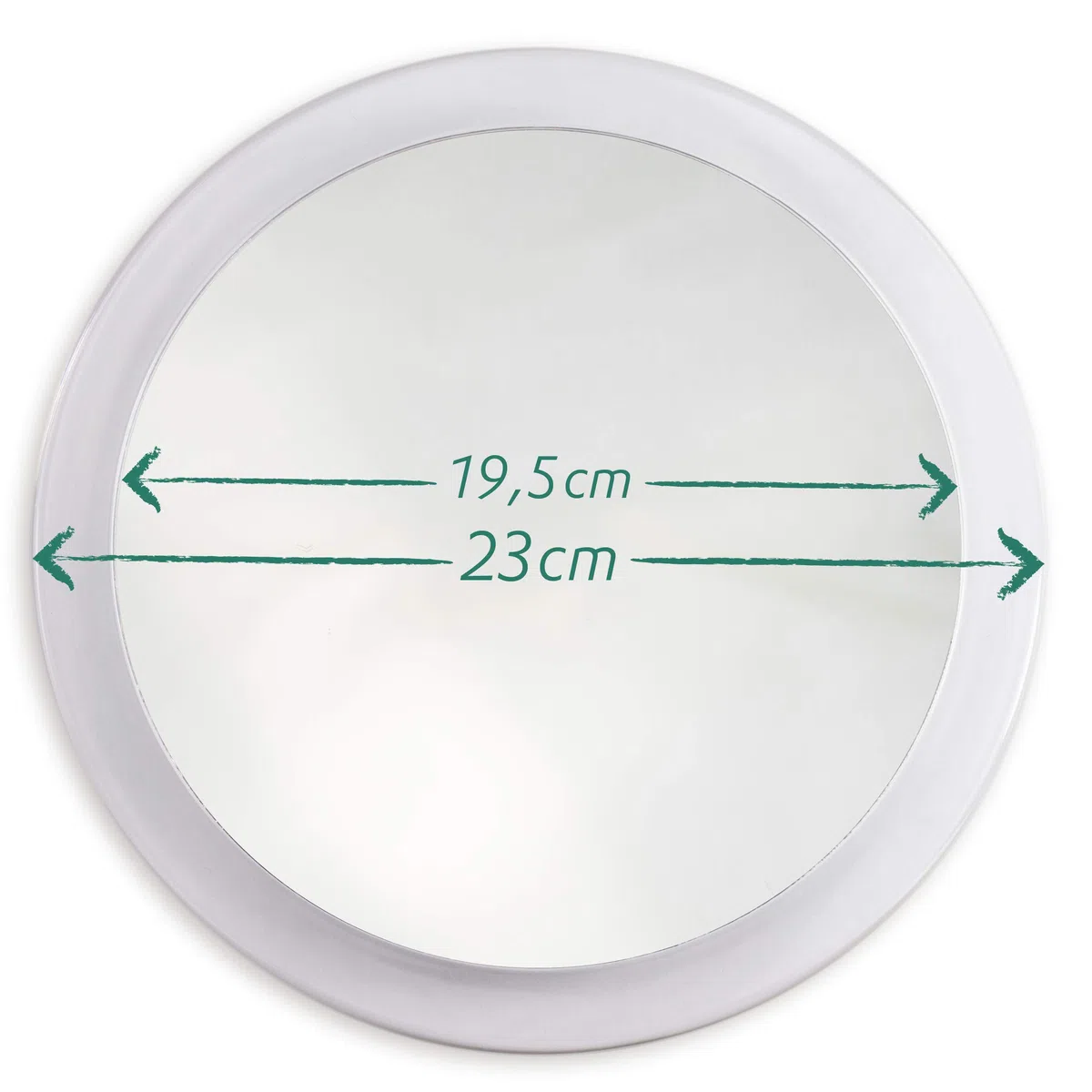Fantasia - Specchio ad ingrandimento 5x, con 3 ventose, in plastica, ø 23 cm