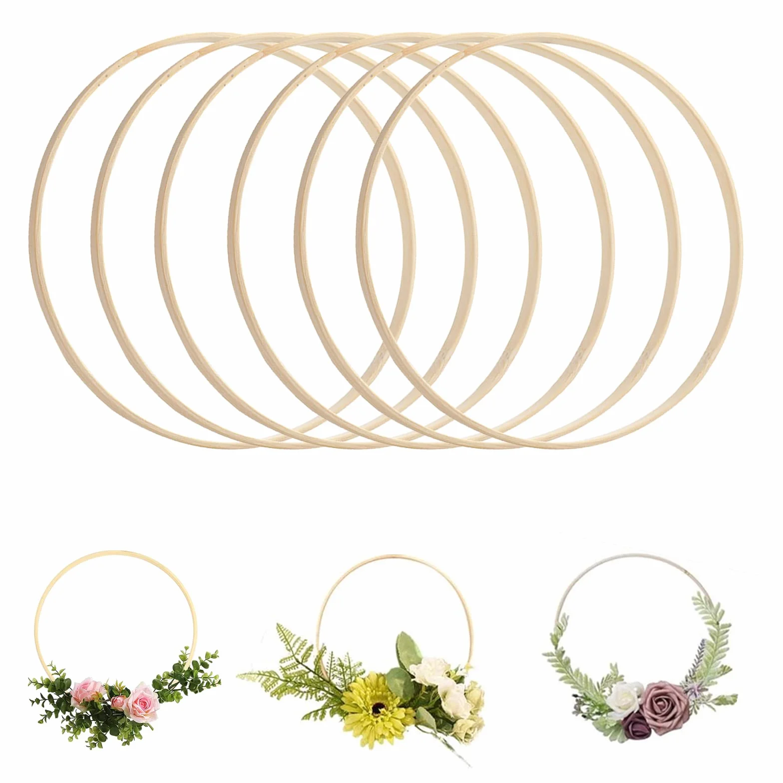 Set di 6 anelli da 20 cm per acchiappasogni e decorazioni da parete