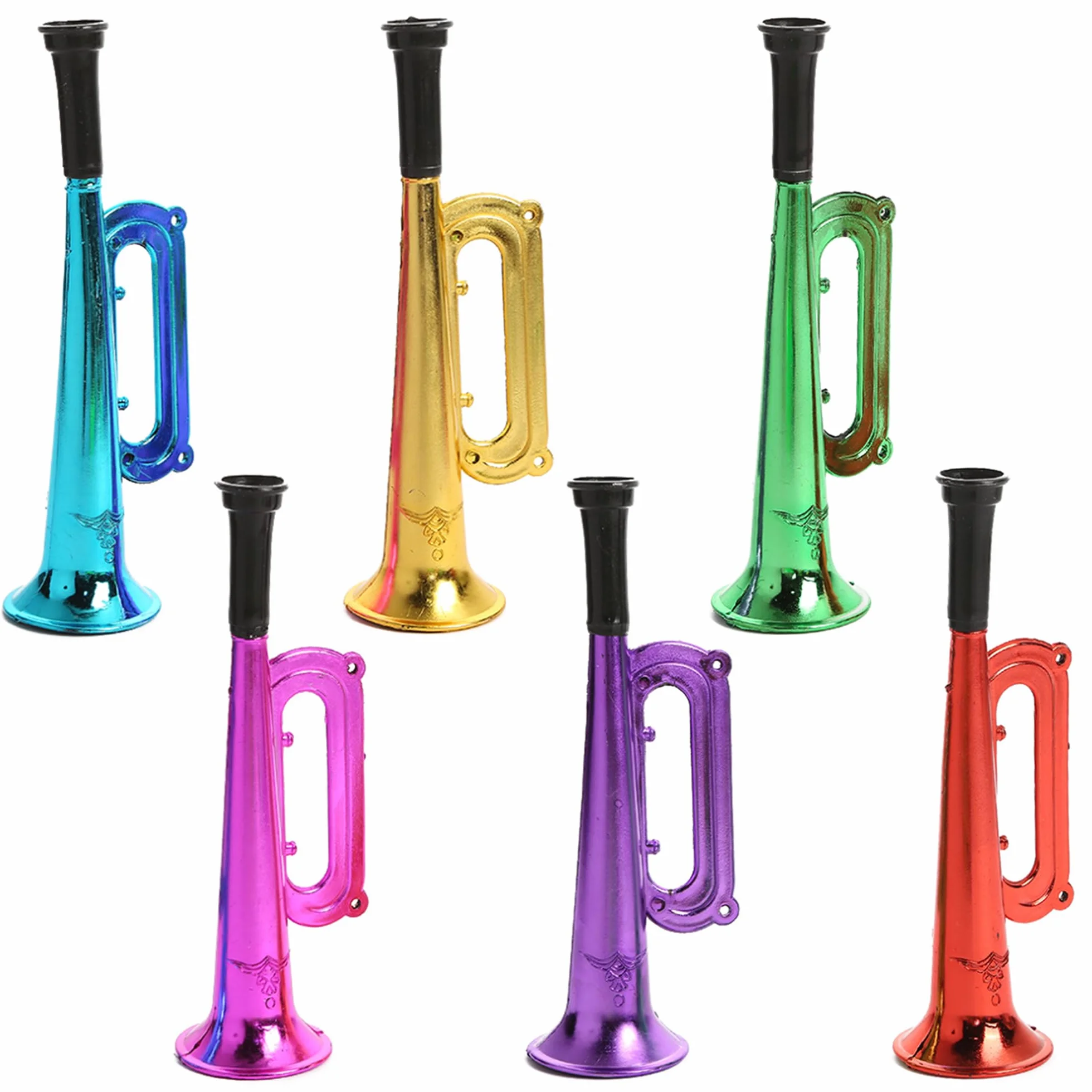 6 PCS Plastica Vuvuzela Trombe Cheerleading Tromba Noise Maker Horn Fanfara Calcio Soffia Corno Calcio Molto Forte Horn Partito Noisemakers Allegria Puntelli