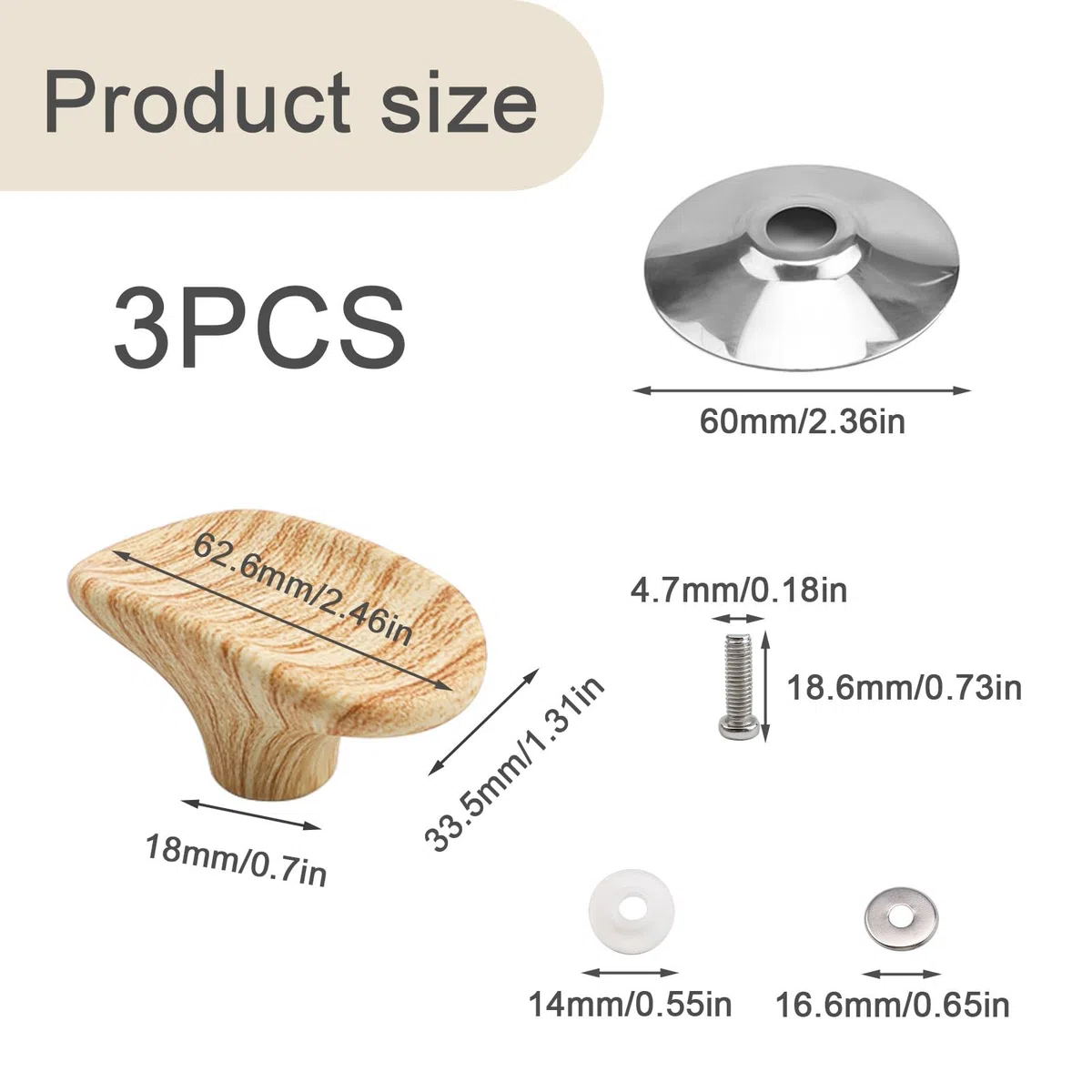 0XBIT Pomelli per Coperchi Pentole, 3 Pezzi Universali in Bachelite per Pentole da Cucina