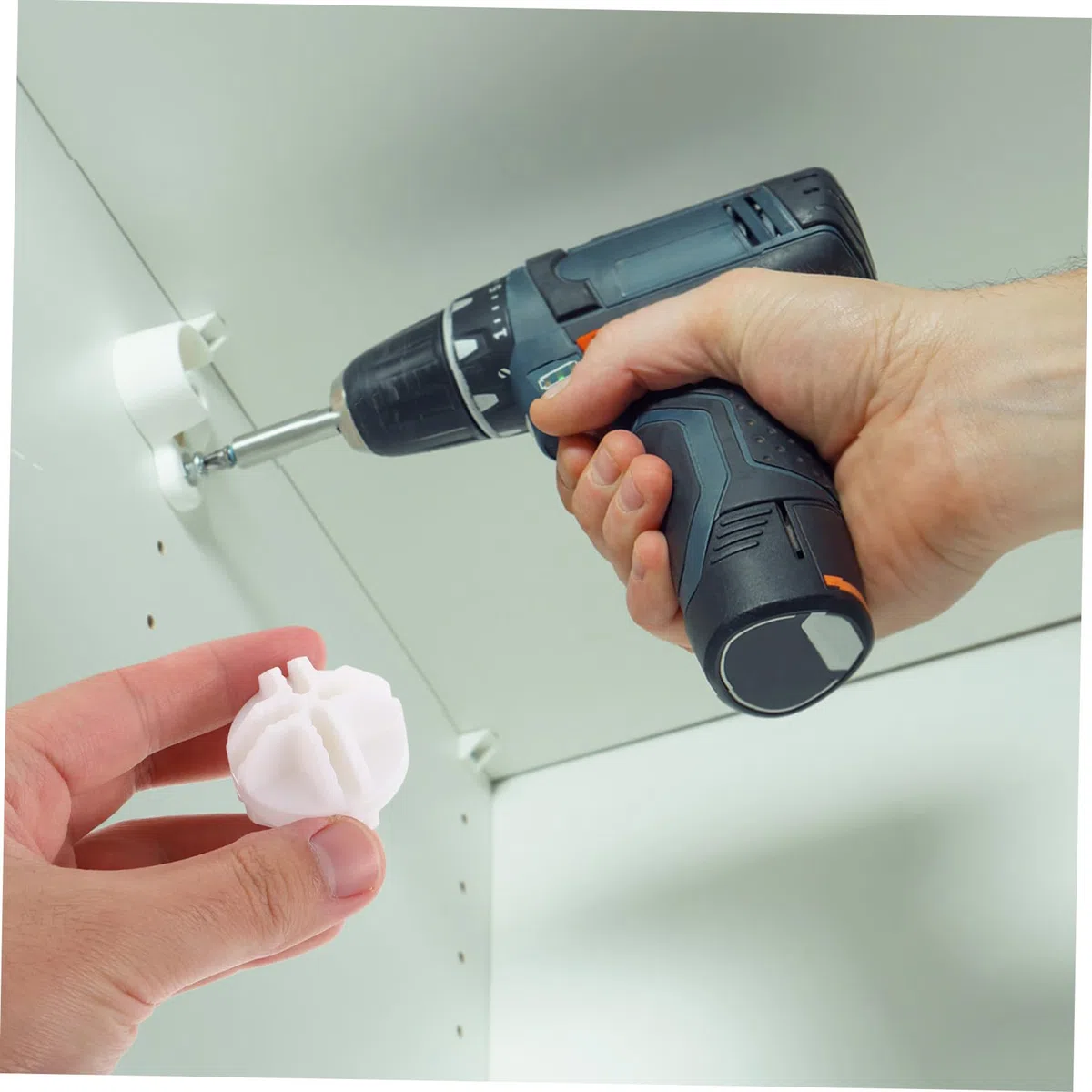 10pezzi Connettori Per Scaffali Griglia in Plastica Bianca Accessori Per Organizer Armadio Elementi Di Stoccaggio e Scaffali Per Scarpe in Casa Ufficio e Garage