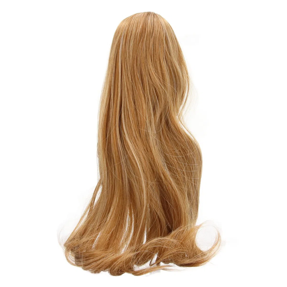 Zerodis 1/3 BJD - Parrucca per bambola SD, 21-24 cm, colore lino, morbida seta ad alta temperatura, capelli lunghi e ricci mohair, con frangia per indossare parrucca per bambole BJD, fai da te