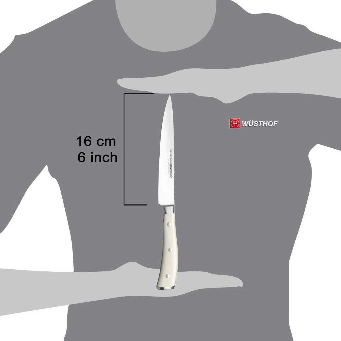 WÜSTHOF Classic Ikon creme Coltello prosciutto 16 cm