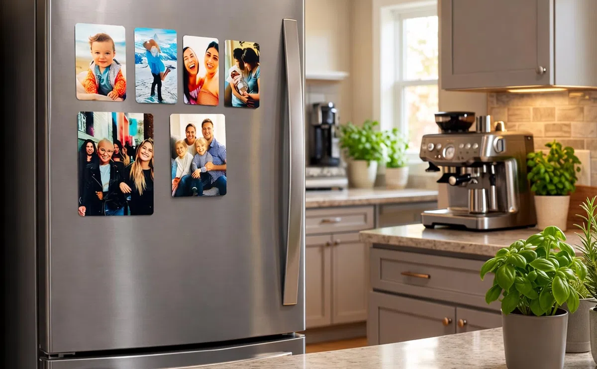 Calamite da Frigo Personalizzate con la Tua Foto - Magneti Flessibili Rettangolari - Stampa Professionale su Carta Fotografica - Regalo Originale e Unico. 16 calamite, 5 x 7,5 cm