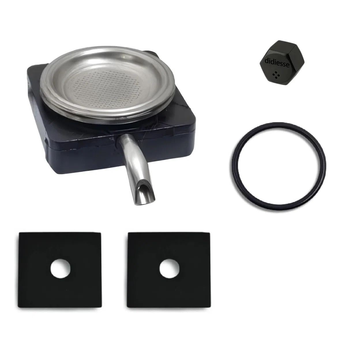 Kit Ricambi Manutenzione Compatibile Con Didiesse Frog - Porta Cialda - Filtro Doccia - Dado - Guarnizione - Beccuccio - 2 Spessori
