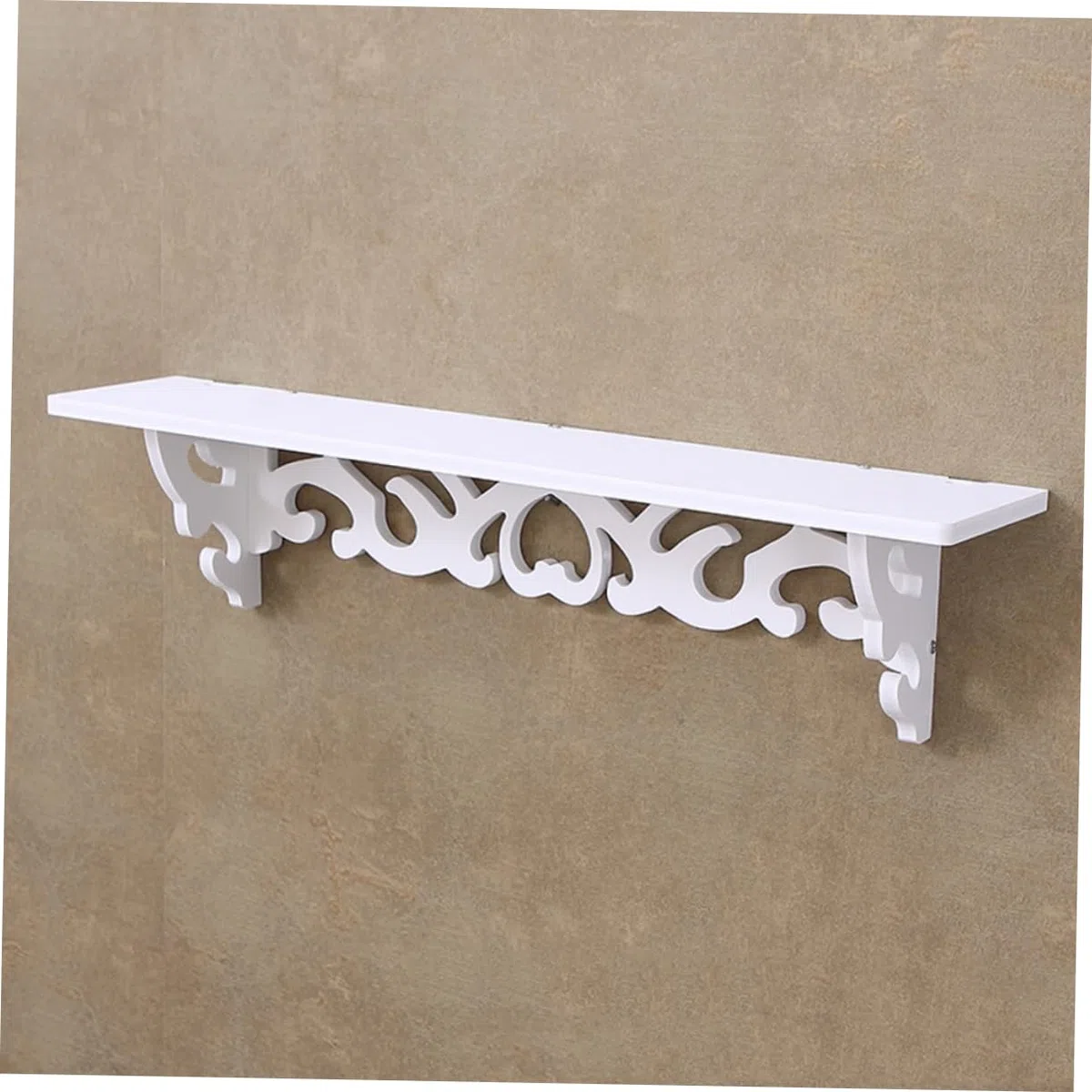 ABOOFAN Mensola da Parete in Pannello Legno-plastica Bianco Multiuso Tre Dimensioni per Soggiorno e Organizzazione Grande Capacità