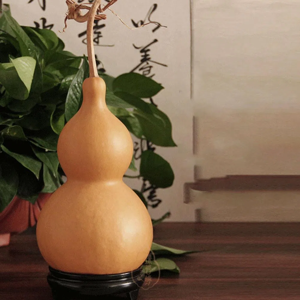 Toyandona - 2 pezzi di borraccia, in legno naturale, per bricolage, bricolage, artigianato, artigianato, cinese, Feng Shui WU Lou da ufficio, decorazione 13