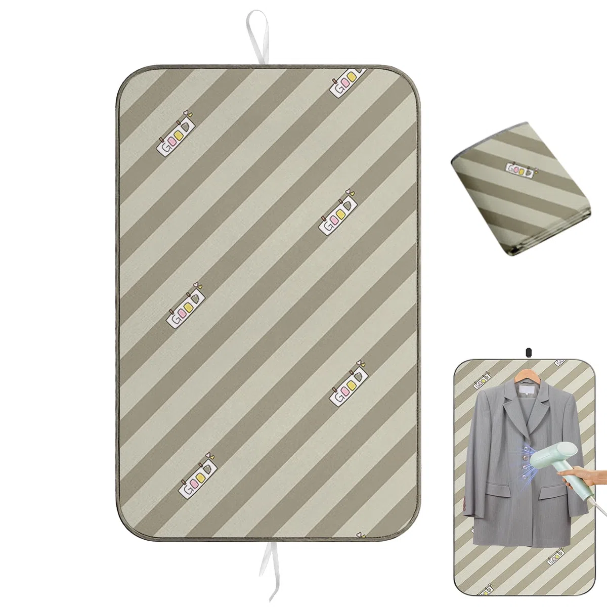 Tavola da Stiro,Ironing Board,Telo per Stirare sul Tavolo,Tappetino da Stiro Pieghevole per Casa e Viaggi,Lavabile,70x40 cm