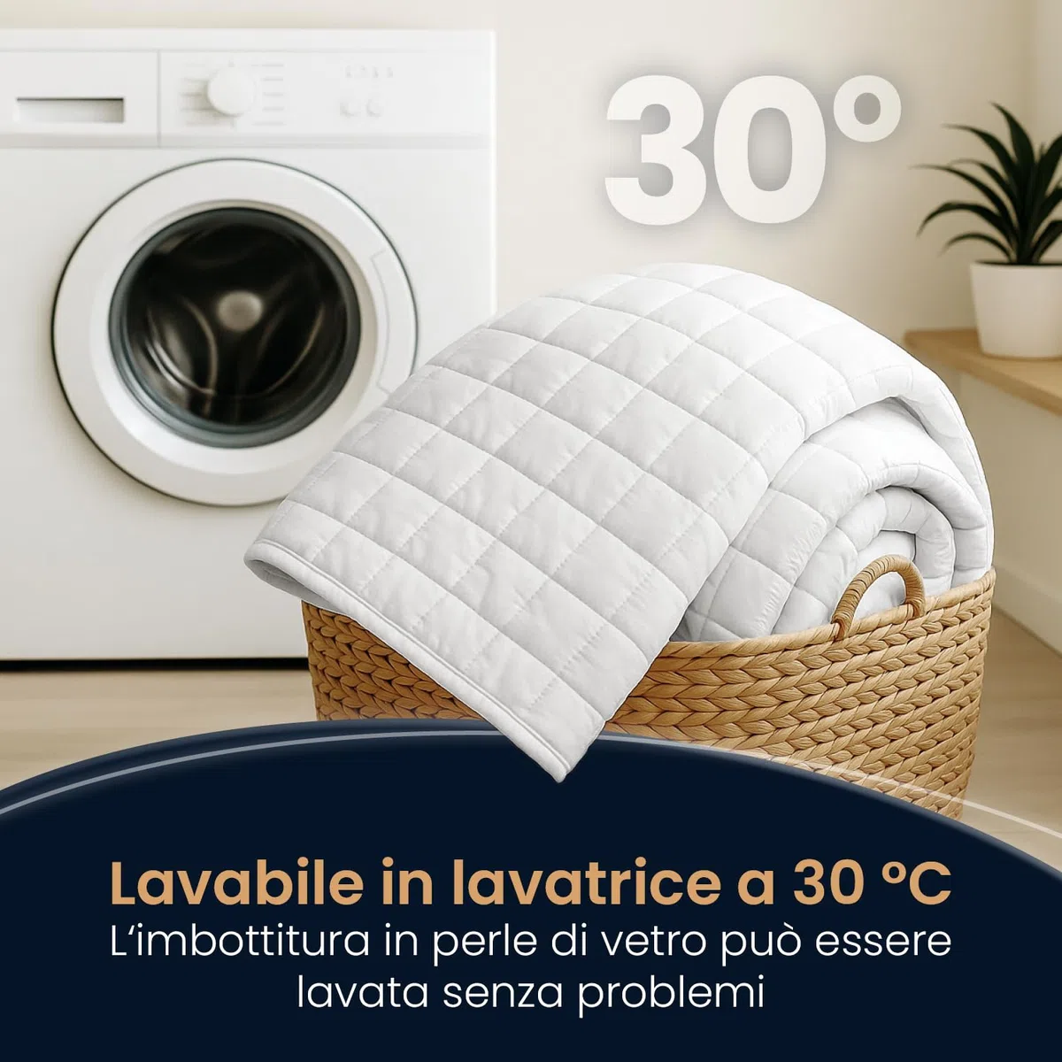 ELONEO Coperta Ponderata 135x200 cm 9 kg, certificata TÜV e Oeko-Tex, Weighted Blanket in 100% cotone, coperta rilassante e terapeutica antistress, coperta pesante per dormire