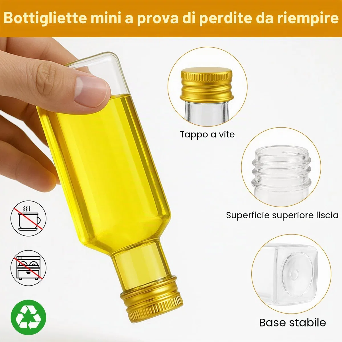 36 Pezzi Mini Bottiglie Per Liquore, 50ml Bottigliette Liquore Mignon, Riutilizzabili Bottiglie Vuote di Plastica con Tappi a Vite, Etichette, Spago e Imbuto per Zenzero, Succo, Bevande