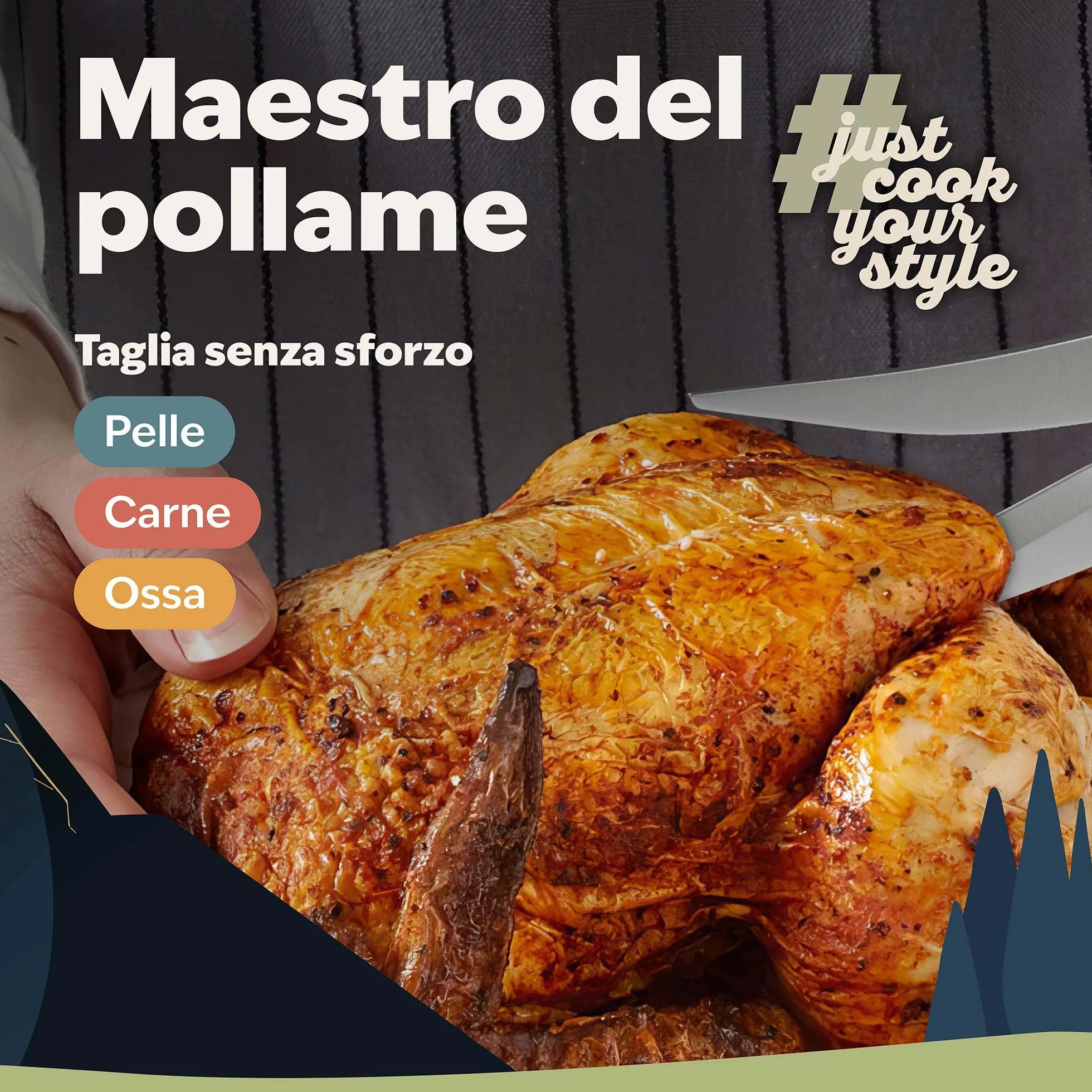 Forbice da Cucina in Acciaio Inox per Pollame - Premium Forbice Multiuso per Pollo, Oca, Anatra