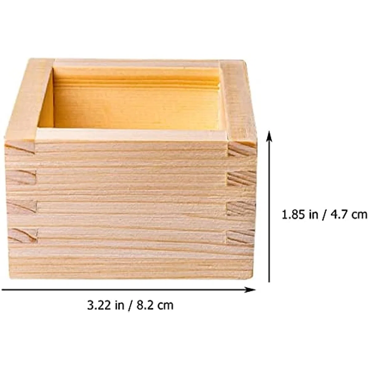 Tazze da sake in legno giapponesi, 5 pezzi, scatola per sakè in legno di cipresso Hinoki, scatola di stoccaggio in legno non finito