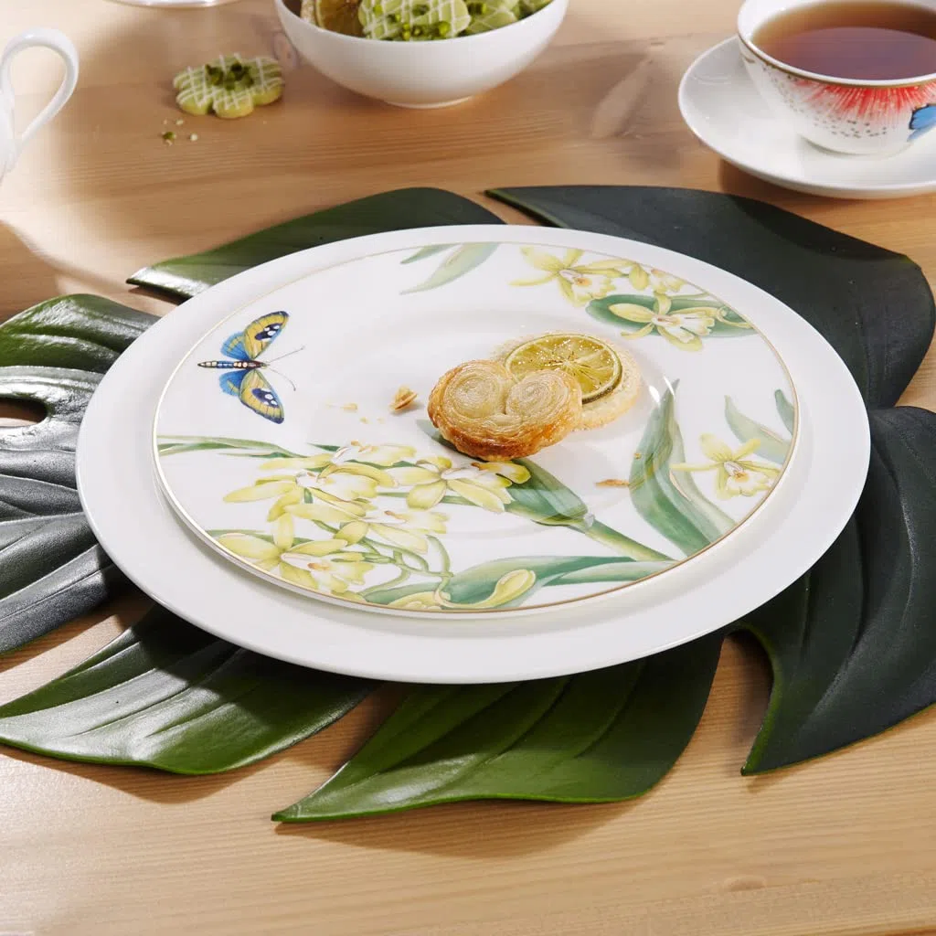 Villeroy & Boch Amazonia Anmut Piatto Dessert, 22 cm, Porcellana Bone China, Multicolore, 22.5x22.6x7.6000000000000005 cm