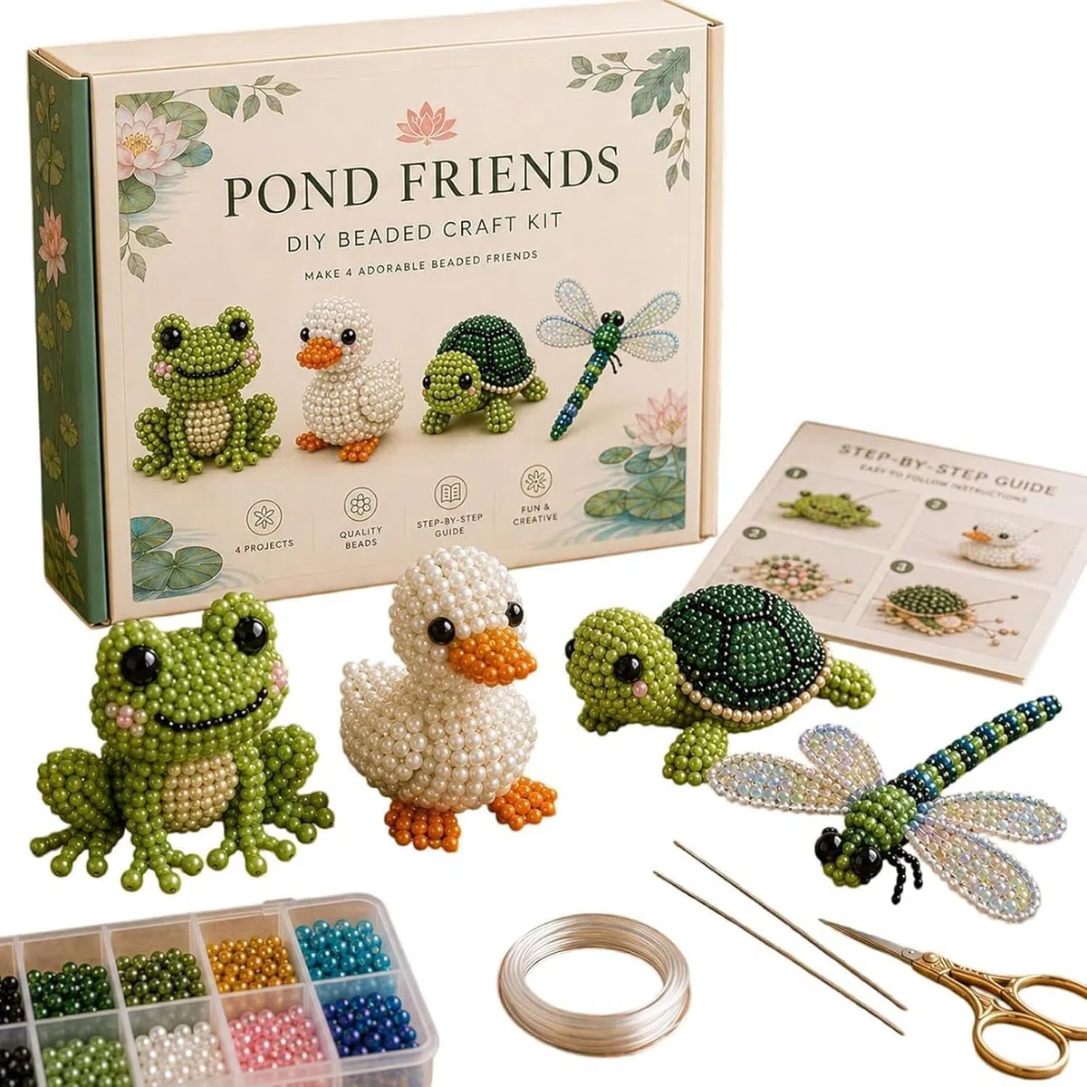 Kit perline per animali 3D fai da te, kit gioielli adulti con accessori completi per principianti, adolescenti e bambini – Decorazione casa ufficio e regalo (5-Insetto da giardino 02)