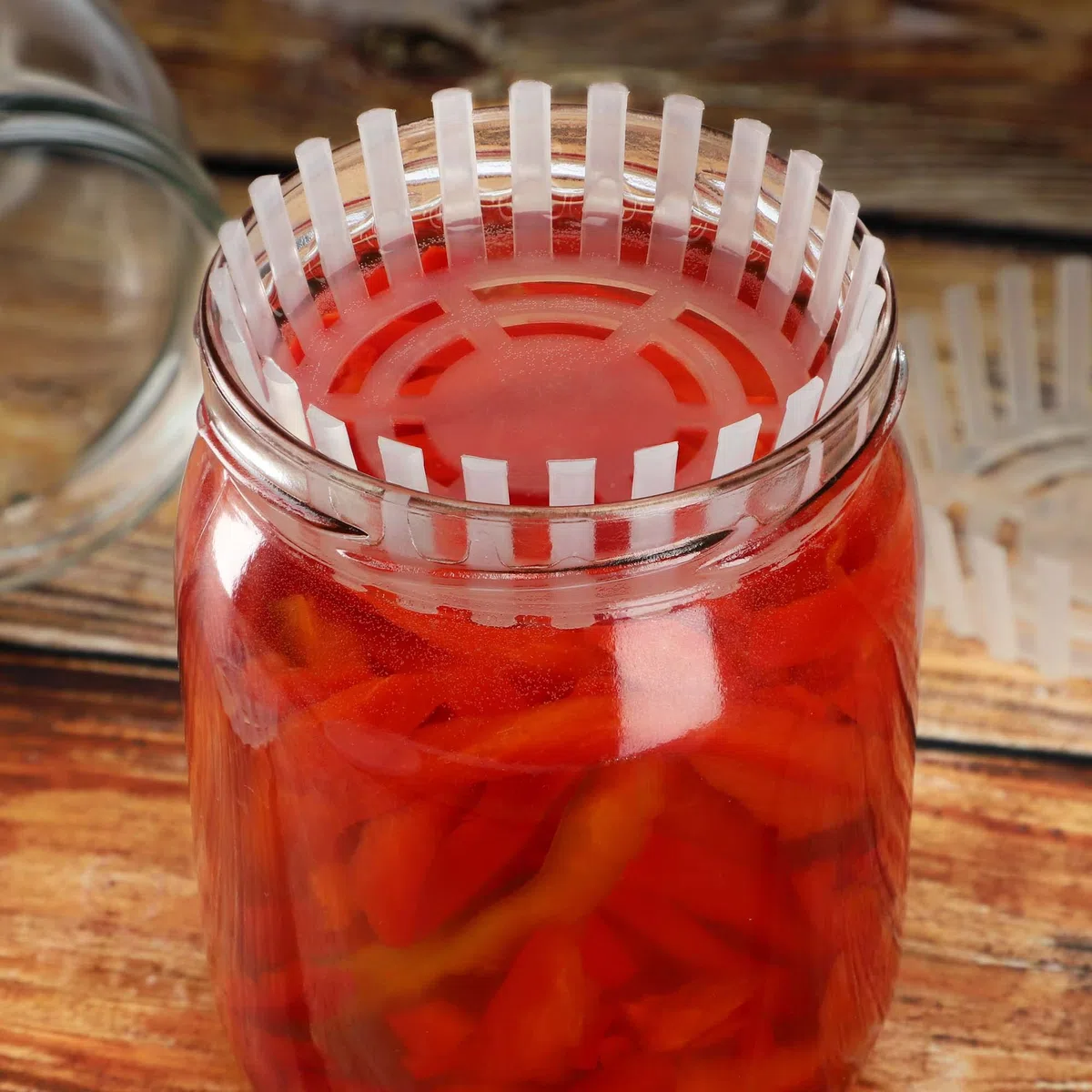 KADAX Pesi di Fermentazione – Set da 12 | Accessorio fi 82 mm con Rete per Barattoli TO82 | Inserto Plastica per Crauti, Kimchi & Cetriolini | senza BPA