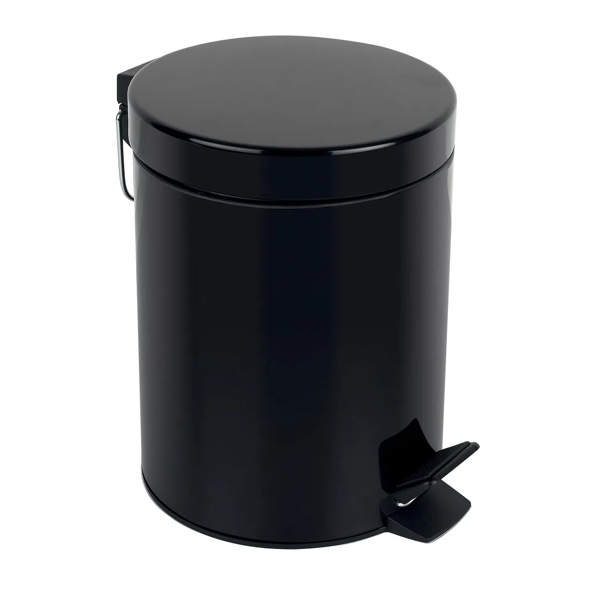 Spirella - Cestino a pedale in Acciaio SYDNEY - Design Moderno, Apertura Facile, Secchio Interno Rimovibile - Accessorio per Bagno o Cucina - Nero - 3L