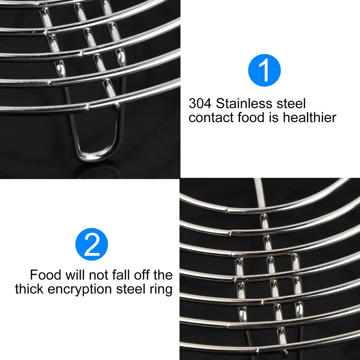 Griglia di Cottura in Acciaio Inox Griglia di Raffreddamento, Cremagliera del Vapore della Cucina Supporto per Cottura a Vapore Porta Uova Cottura (20 * 7cm)