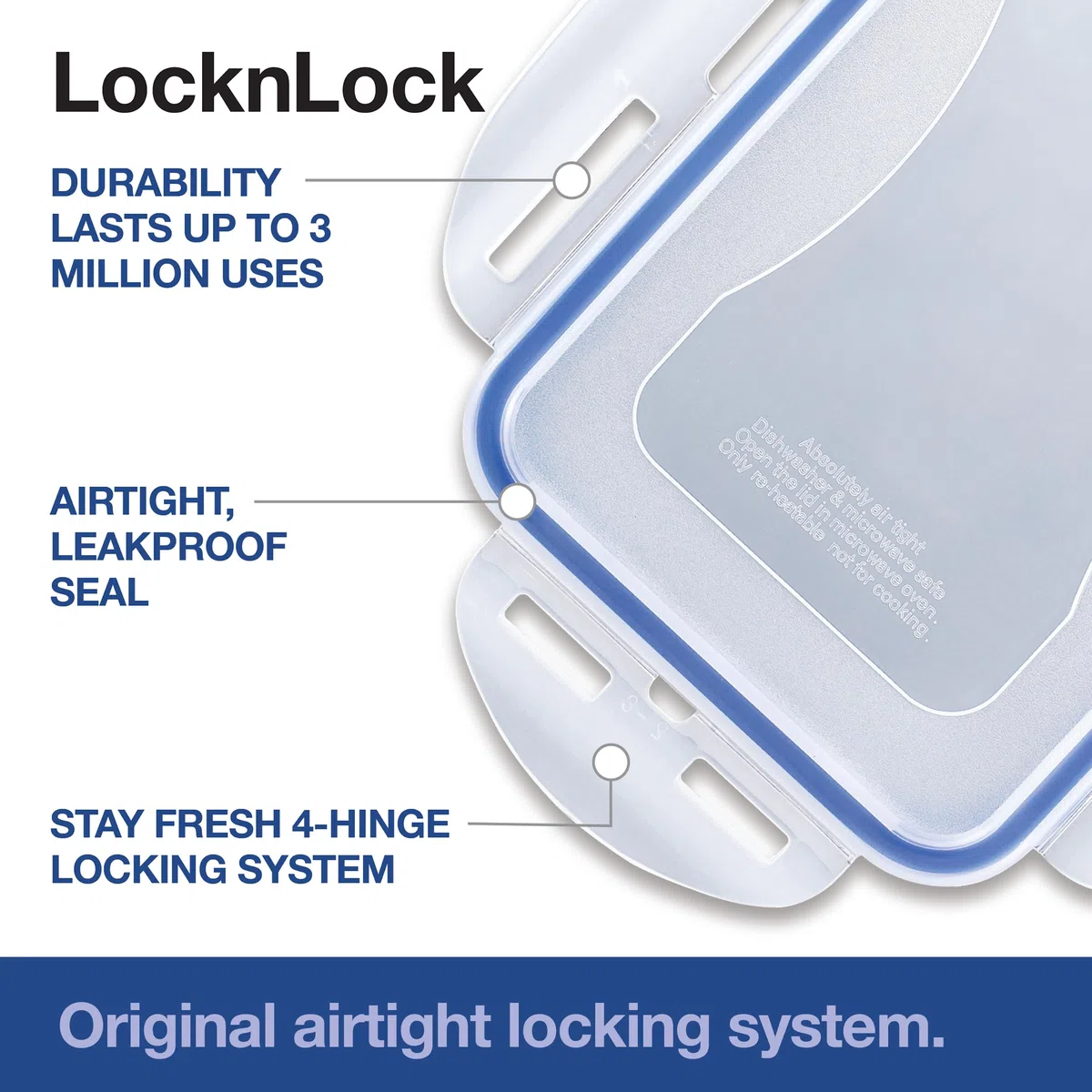 LocknLock HPL700 PP Carrello da cucina classico, 257 x 157 x 191 mm, 5 L, 100% ermetico, sistema di chiusura intelligente