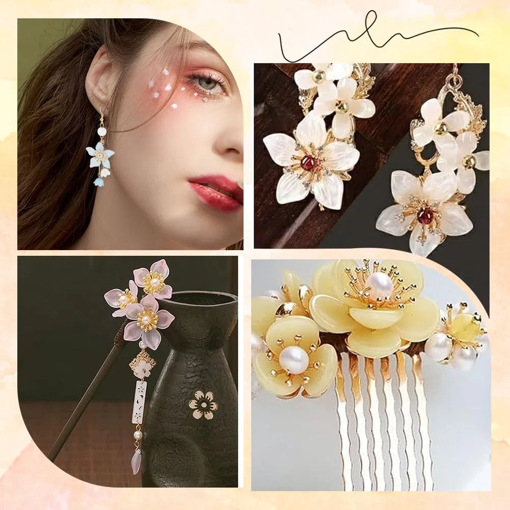 SUNNYCLUE 1 Scatola 200 Pezzi CAPspucci per Perline Stame di Fiori Perline in Filigrana CAPspucci per estremità 3D Argento Dorato Ottone Fiore Distanziatore Tappo Metallo Multi-Petalo PE