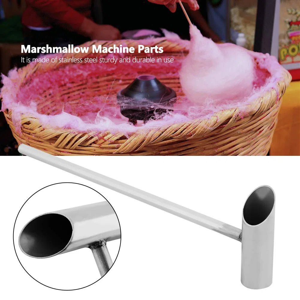 FTVOGUE Cucchiaio di Misurazione in Acciaio Inossidabile per Macchina per Zucchero Filato 29 cm Argento