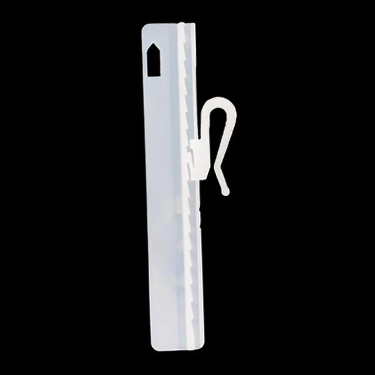 Sistema a cricchetto in plastica regolabile da 50 pezzi, gancio di regolazione in plastica per tende bianche con ganci a pieghe pizzicate per finestre