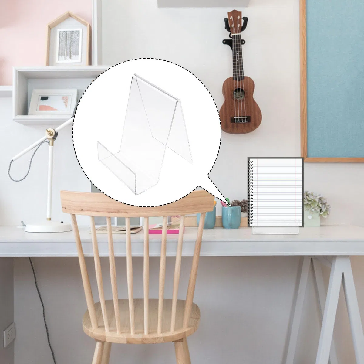 Espositore Elegante e Funzionale in Trasparente Acrilico 2 Pezzi Libri per Design Verticale Porta Tablet Cellulare Ufficio e Casa