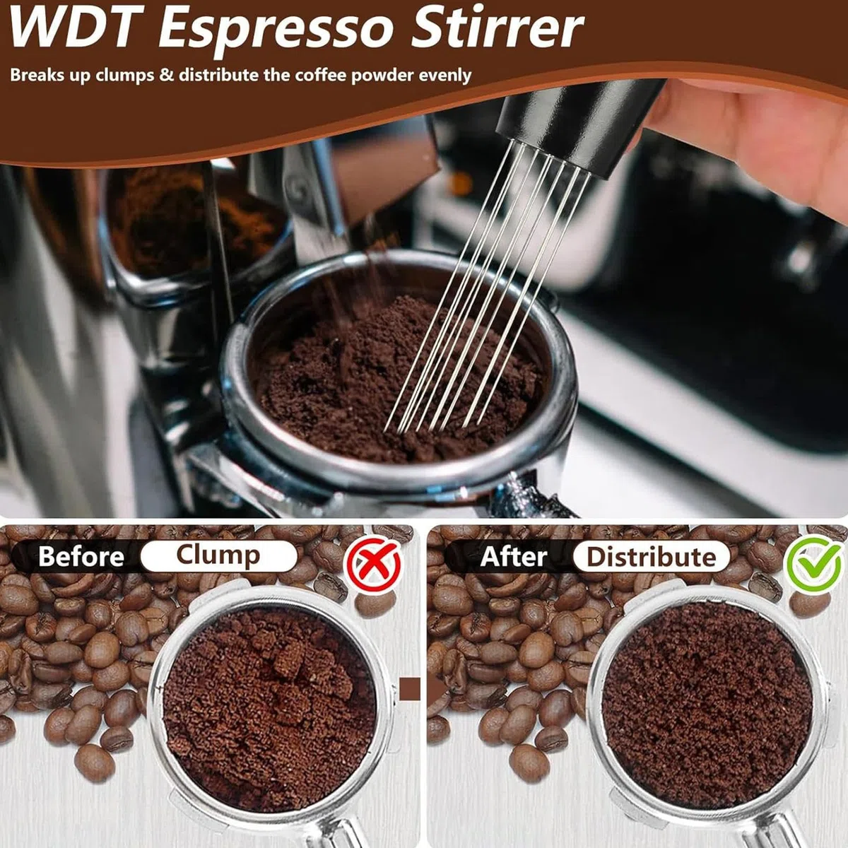 Set Per Tamper Da Caffè Espresso, Distributore per Caffè da Cucina, Stazione per Pressacaffè, Adatto A Sala Da Pranzo Bar Camera Cucina Negozio Appartamento Caffetteria Casa