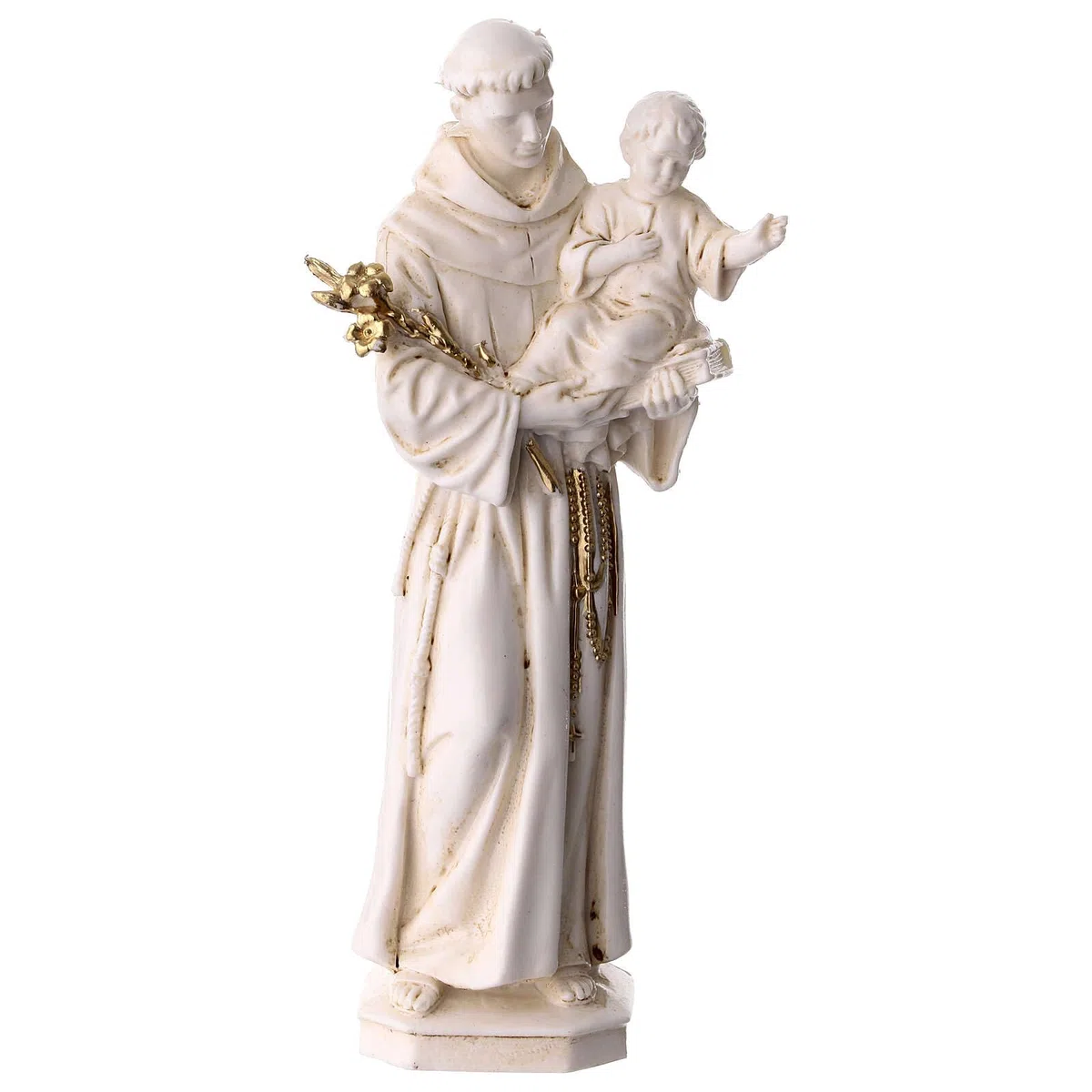 Holyart Statue in resina e PVC: Statua pvc Sant'Antonio da Padova avorio 15 cm