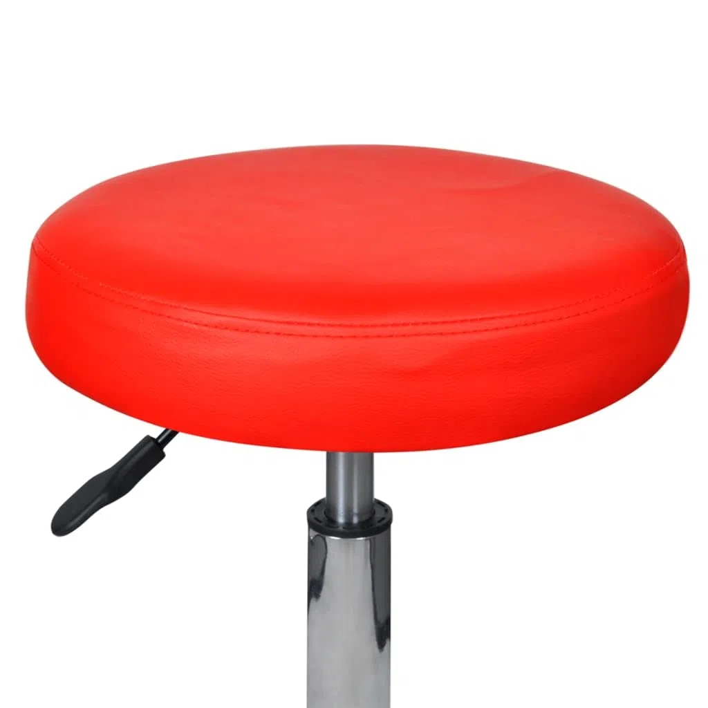 vidaXL Sgabello Ufficio Rosso Regolabile Imbottito Similpelle Moderno Sedia
