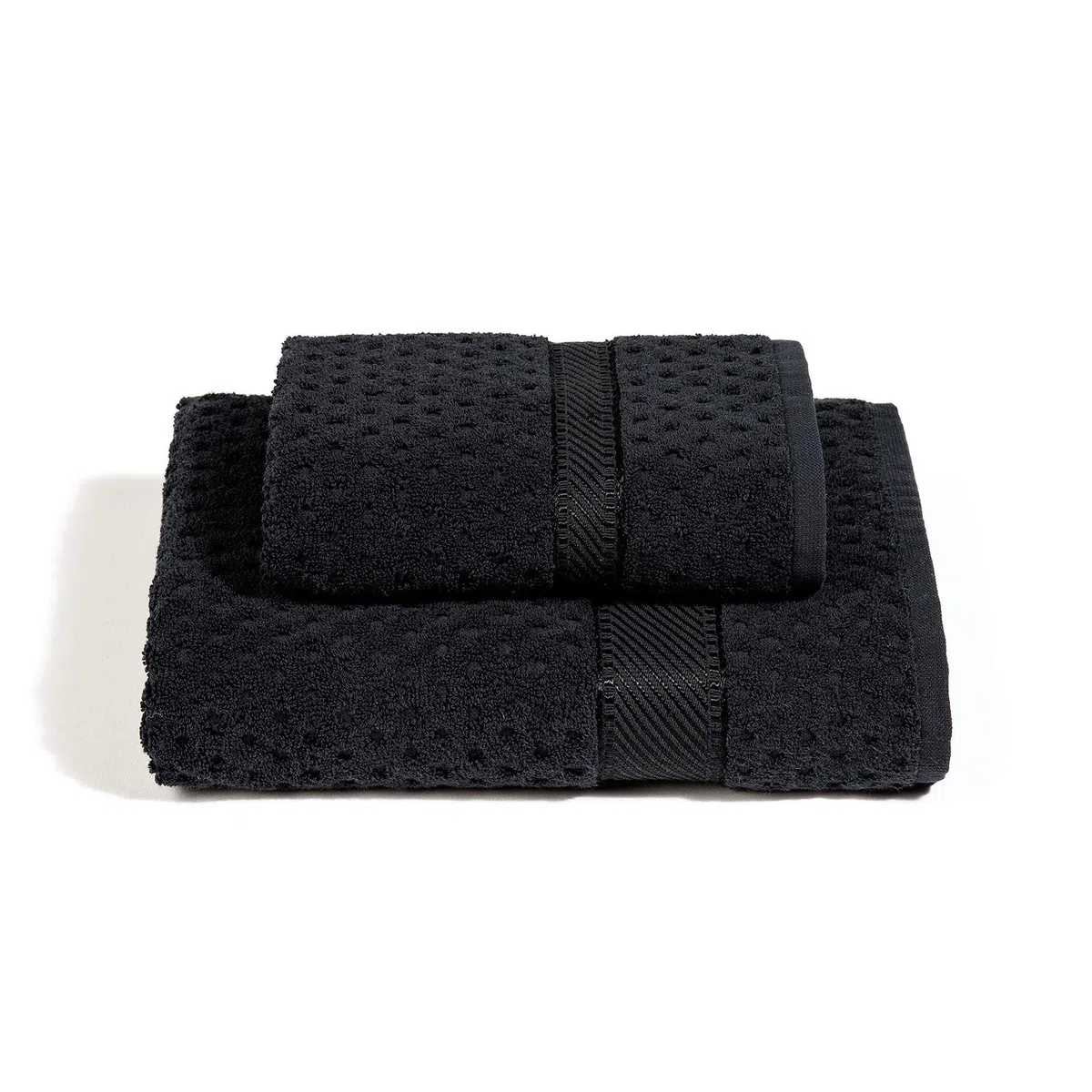 Caleffi - Set Asciugamani Bagno Viso e Bidet Morbida Spugna 100% Cotone Jacquard, 1 Asciugamano Viso 60x110 cm + 1 Asciugamano Bidet Ospite 40x60 cm Assorbenti Resistenti a Lavaggi Frequenti, Durevoli