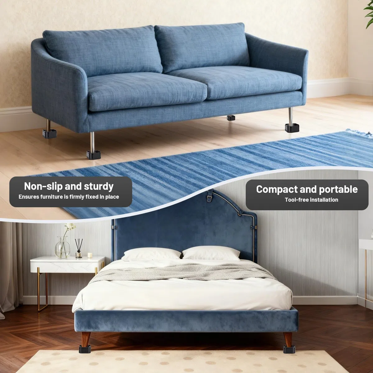 Rialzi letto regolabili (otto)