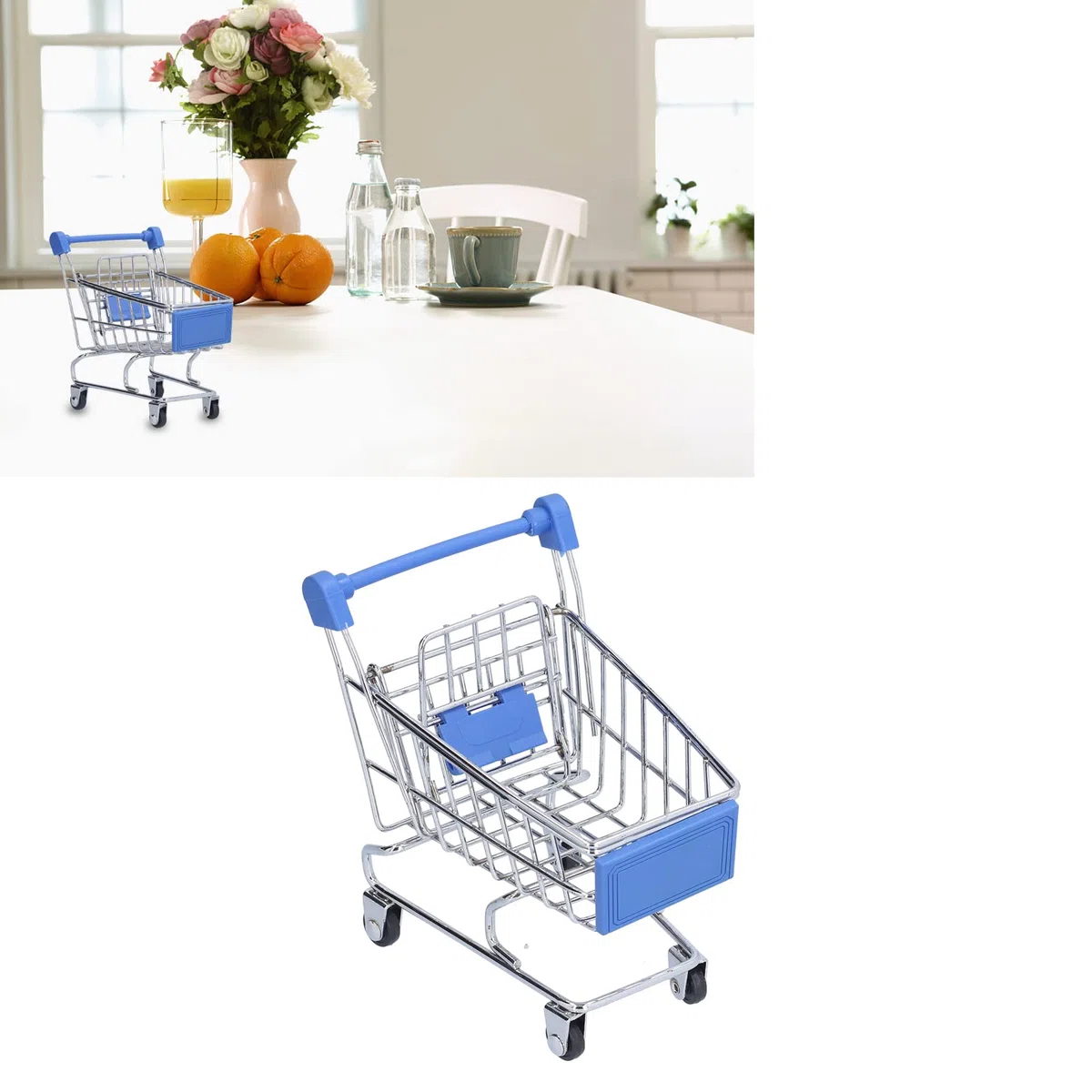 Carrello per supermercato, squisito e robusto, ampia applicazione per casa, cucina, ufficio, ideale per familiari, amici, colleghi