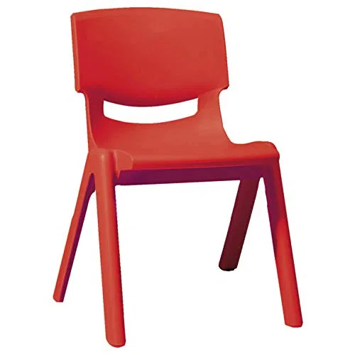 Sedia Rossa in plastica da Bambino Seduta h 26 cm